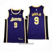 Camiseta Los Angeles Lakers Bronny James #9 Statement Violeta1