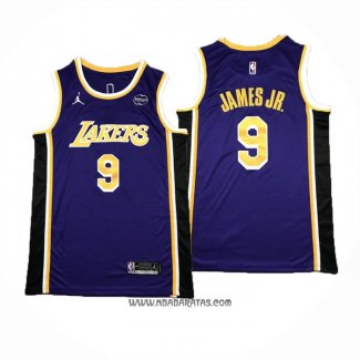 Camiseta Los Angeles Lakers Bronny James #9 Statement Violeta1