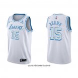 Camiseta Los Angeles Lakers Jabari Brown #15 Ciudad 2021-22 Blanco