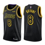 Camiseta Los Angeles Lakers Kobe Bryant #8 Ciudad Negro