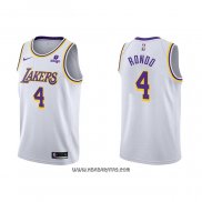 Camiseta Los Angeles Lakers Rajon Rondo #4 Association 2021-22 Blanco