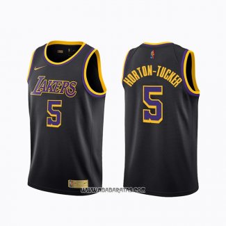 Camiseta Los Angeles Lakers Talen Horton-Tucker #5 Earned 2020-21 Negro