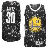 Camiseta Luces De La Ciudad Golden State Warriors Stephen Curry #30 Negro