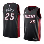 Camiseta Miami Heat Jordan Mickey #25 Icon 2018 Negro