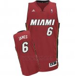 Camiseta Miami Heat Lebron James #6 Rojo