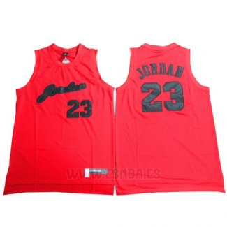 Camiseta Michael Jordan #23 Rojo Negro