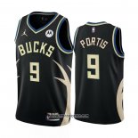 Camiseta Milwaukee Bucks Bobby Portis #9 Statement 2022-23 Negro
