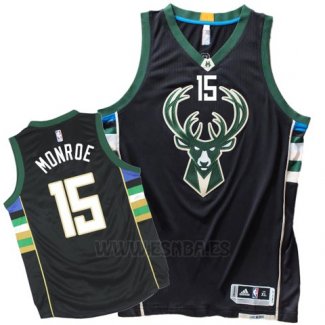 Camiseta Milwaukee Bucks Greg Monroe #15 Negro