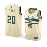 Camiseta Milwaukee Bucks Travis Trice #20 Ciudad 2018 Crema