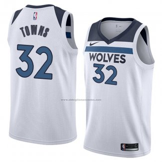 Camiseta Minnesota Timberwolves Karl Anthony Towns #32 Association 2018 Blanco