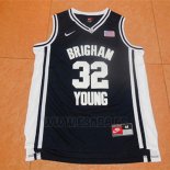 Camiseta NCAA Brigham Young University Jimmer Fredette #32 Negro
