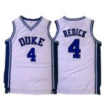 Camiseta NCAA Duke Blue Devils J.J. Redick #4 Blanco