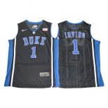 Camiseta NCAA Duke Blue Devils Kyrie Irving #1 Negro
