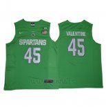 Camiseta NCAA Michigan State Spartans Denzel Valentine #45 Verde