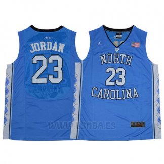 Camiseta NCAA North Carolina Tar Heels Michael Jordan #23 Azul