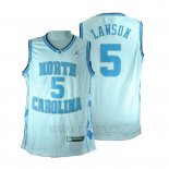 Camiseta NCAA North Carolina Tar Heels Ty Lawson #5 Blanco