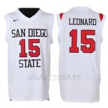 Camiseta NCAA San Diego State University Kawhi Leonard #15 Blanco