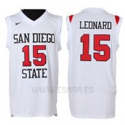 Camiseta NCAA San Diego State University Kawhi Leonard #15 Blanco