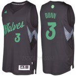 Camiseta Navidad 2016 Minnesota Timberwolves Kris Dunn #3 Negro