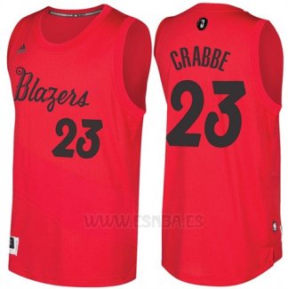 Camiseta Navidad 2016 Portland Trail Blazers Allen Crabbe #23 Rojo