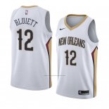 Camiseta New Orleans Pelicans Trevon Bluiett #12 Association 2018 Blanco