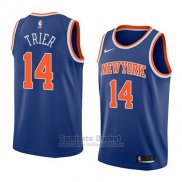 Camiseta New York Knicks Allonzo Trier #14 Icon 2018 Azul