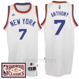 Camiseta New York Knicks Carmelo Anthony #7 Retro Blanco