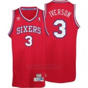 Camiseta Philadelphia 76ers Allen Iverson #3 Retro Rojo