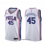 Camiseta Philadelphia 76ers Ryan Broekhoff #45 Association Blanco