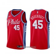 Camiseta Philadelphia 76ers Ryan Broekhoff #45 Statement Rojo
