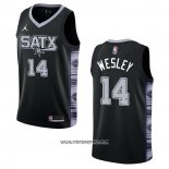 Camiseta San Antonio Spurs Blake Wesley #14 Statement 2022-23 Negro