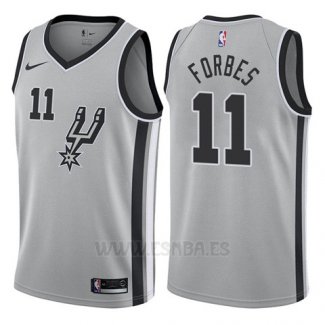 Camiseta San Antonio Spurs Bryn Forbes #11 Statement 2017-18 Gris