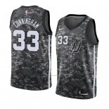 Camiseta San Antonio Spurs Dante Cunningham #33 Ciudad 2018 Gris