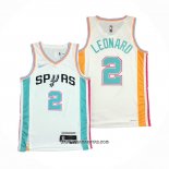 Camiseta San Antonio Spurs Kawhi Leonard #2 Ciudad 2021-22 Blanco