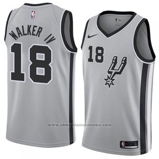 Camiseta San Antonio Spurs Lonnie Walker Iv #18 Statement 2018 Gris