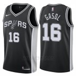 Camiseta San Antonio Spurs Pau Gasol #16 2017-18 Negro