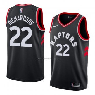 Camiseta Toronto Raptors Malachi Richardson #22 Statement 2018 Negro