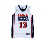 Camiseta USA 1992 Chris Paul #13 Blanco
