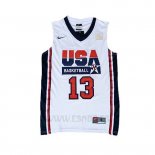 Camiseta USA 1992 Chris Paul #13 Blanco