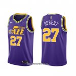 Camiseta Utah Jazz Rudy Gobert #27 Hardwood Classics Violeta