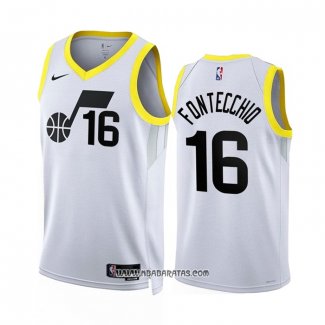 Camiseta Utah Jazz Simone Fontecchio #16 Association 2022-23 Blanco