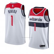 Camiseta Washington Wizards Austin Rivers #1 Association 2018 Blanco2