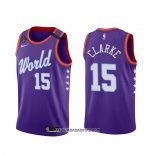 Camiseta 2020 Rising Star Brandon Clarke #15 World Violeta