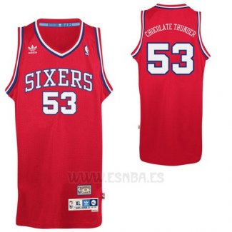 Camiseta Apodo Philadelphia 76ers Chocolate Thunder #53 Rojo