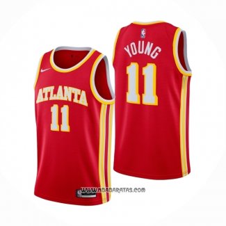 Camiseta Atlanta Hawks Trae Young #11 Icon 2020-21 Rojo