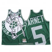 Camiseta Boston Celtics Kevin Garnett #5 Mitchell & Ness Big Face Verde