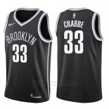 Camiseta Brooklyn Nets Allen Crabbe #33 Icon 2017-18 Negro