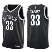 Camiseta Brooklyn Nets Allen Crabbe #33 Icon 2017-18 Negro