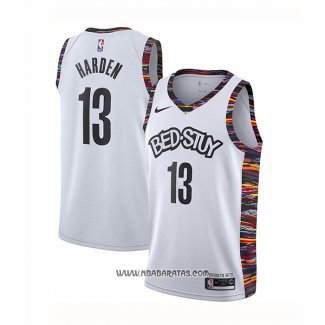 Camiseta Brooklyn Nets James Hardenl #13 Ciudad 2020 Blanco