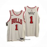 Camiseta Chicago Bulls Derrick Rose #1 Association Autentico Blanco